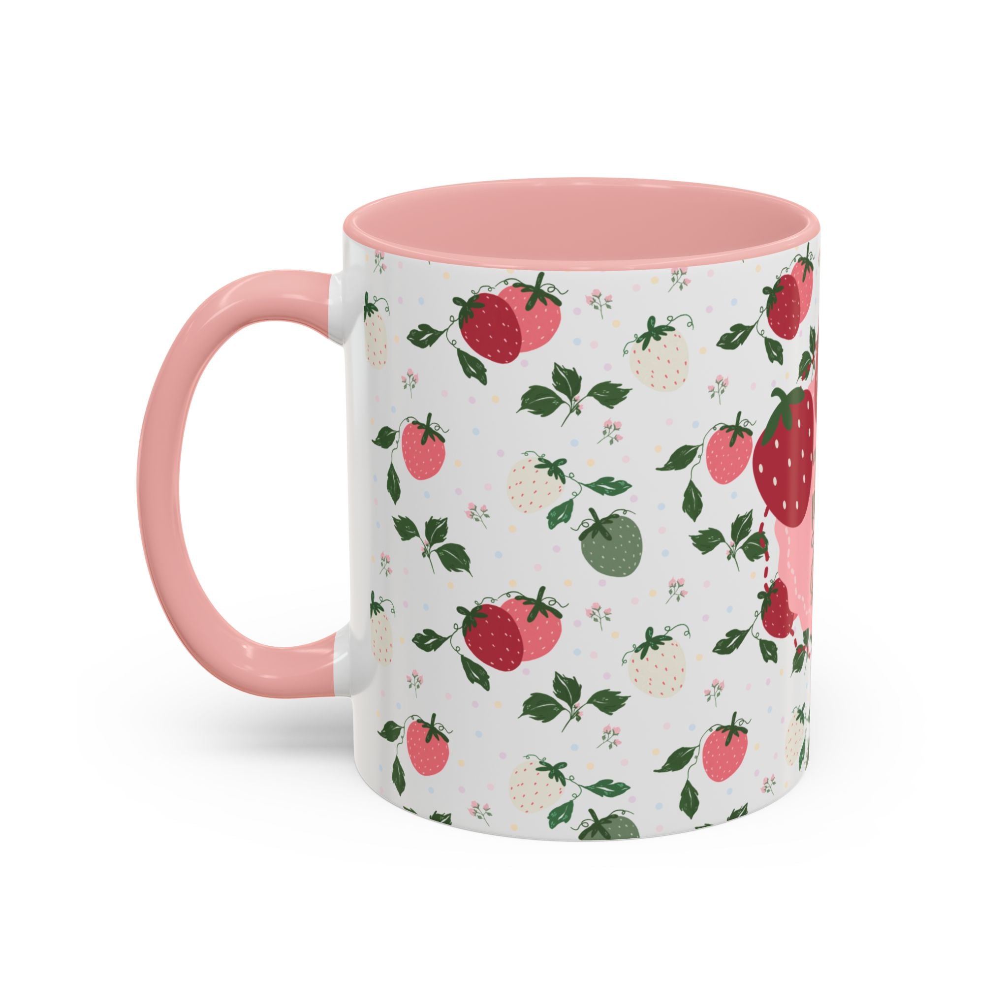 Coffee Mug - Pink Accent, Strawberry Grandma