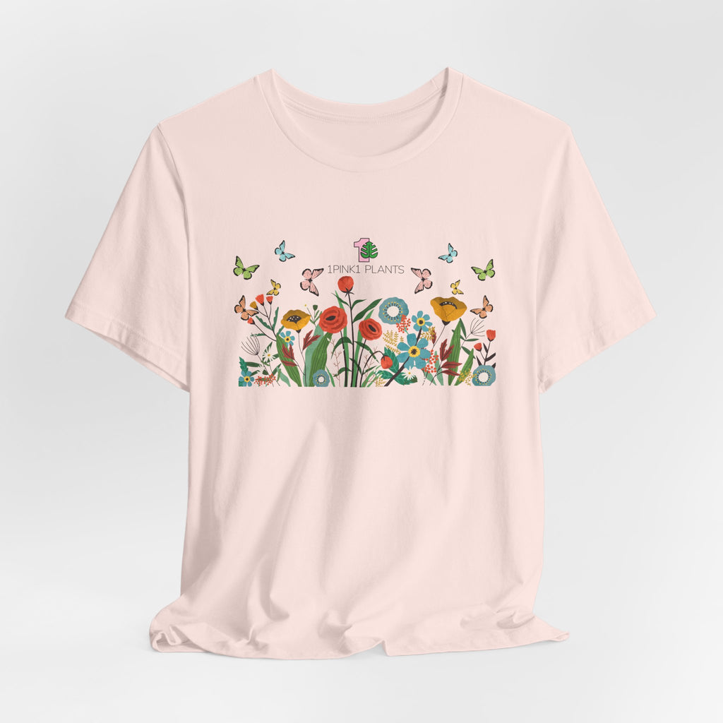 A soft pink garden shirt for gardening moms