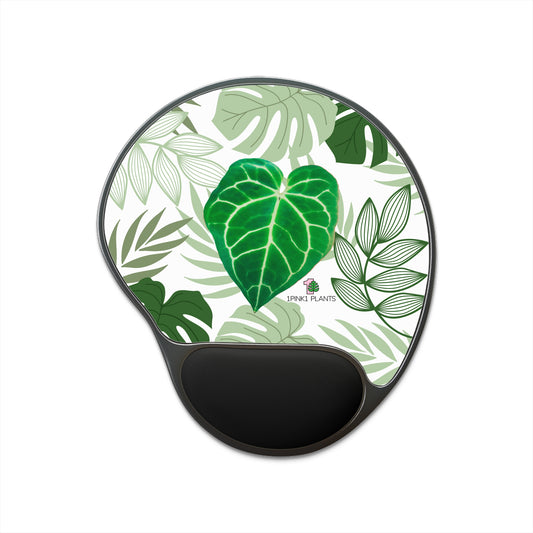 Tropical Aroid Mousepad Plant Mouse Pad With Wrist Rest Plant Lover Gift Idea