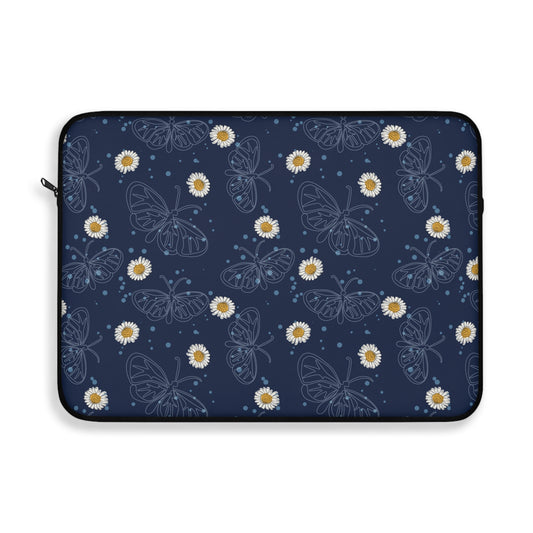 Daisies Laptop Sleeve Butterfly Laptop Case Cute Flower Computer Cover Back to School