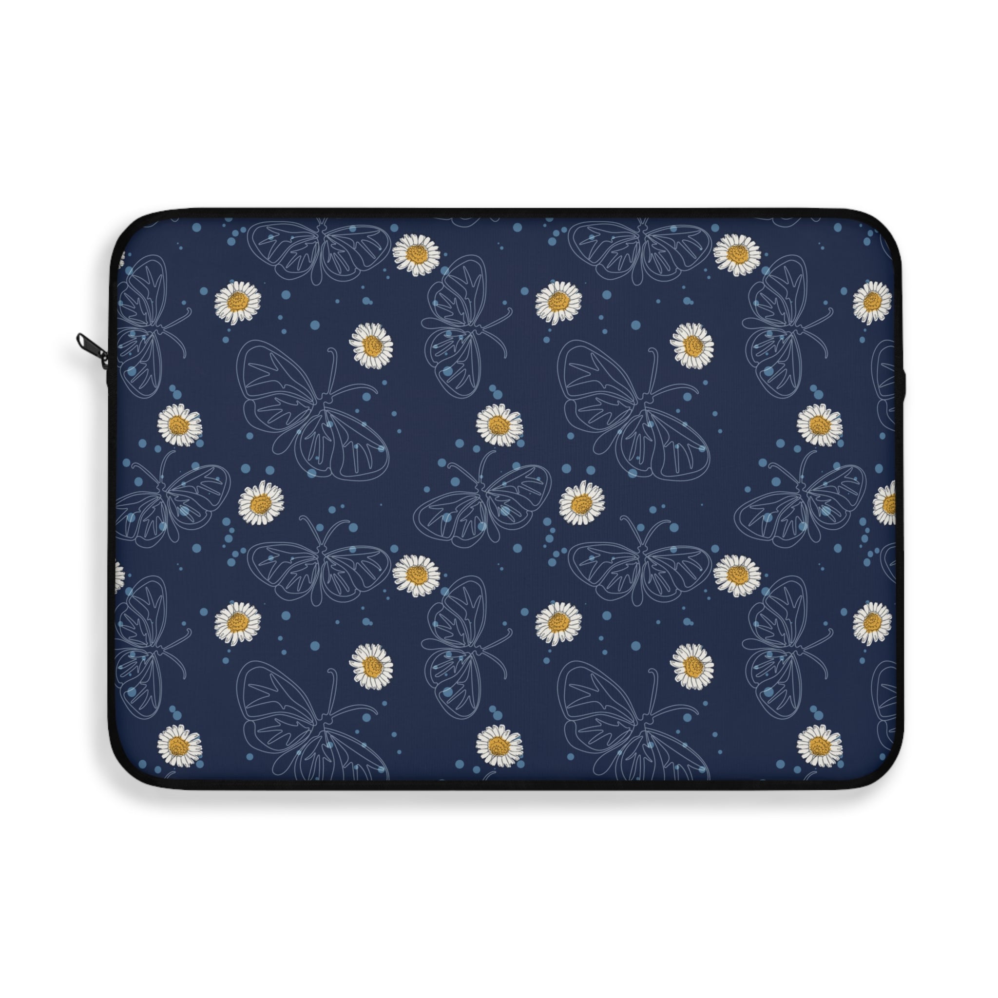 15" Laptop Sleeve - Daisies and Butterflies Laptop Cover