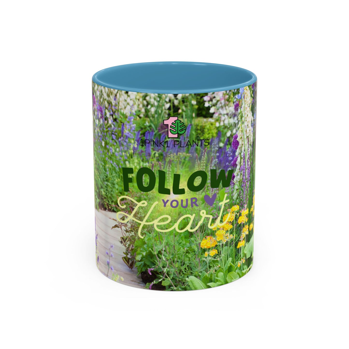 Follow Your Heart Mug, Nature Landscape Coffee Mug, Floral Accent Coffee Mug, Cute Mug Gift For Friend