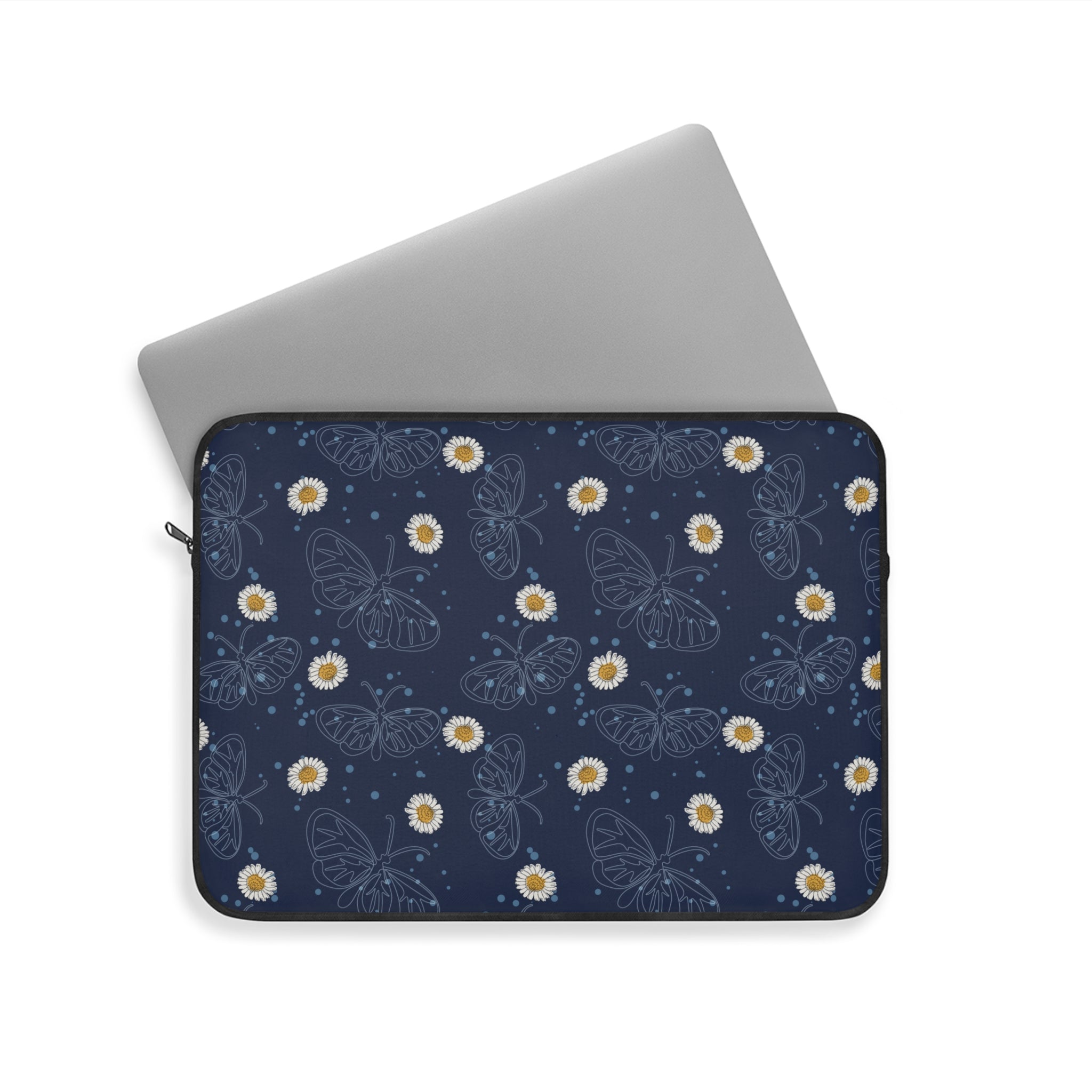 15" Laptop Sleeve - Daisies and Butterflies Laptop Cover