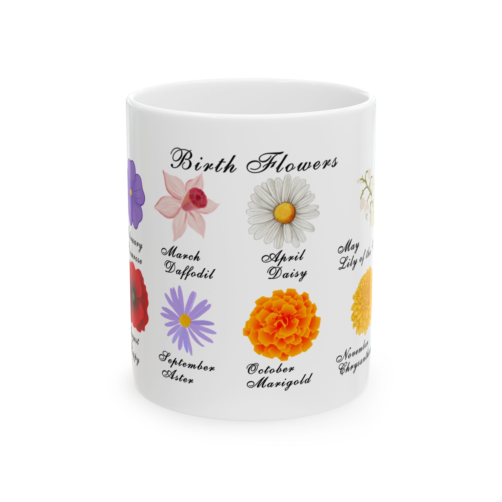 Ceramic Coffee Mug - Birth Flowers