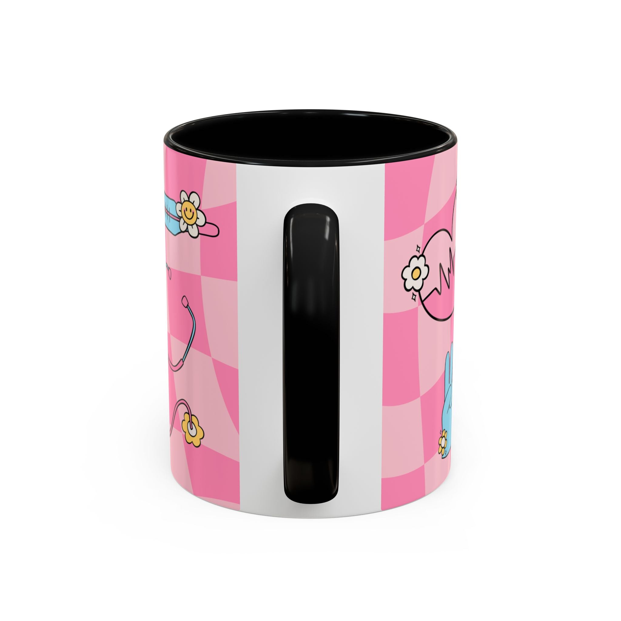 Coffee Mug - Black Accent, Retro Nurse