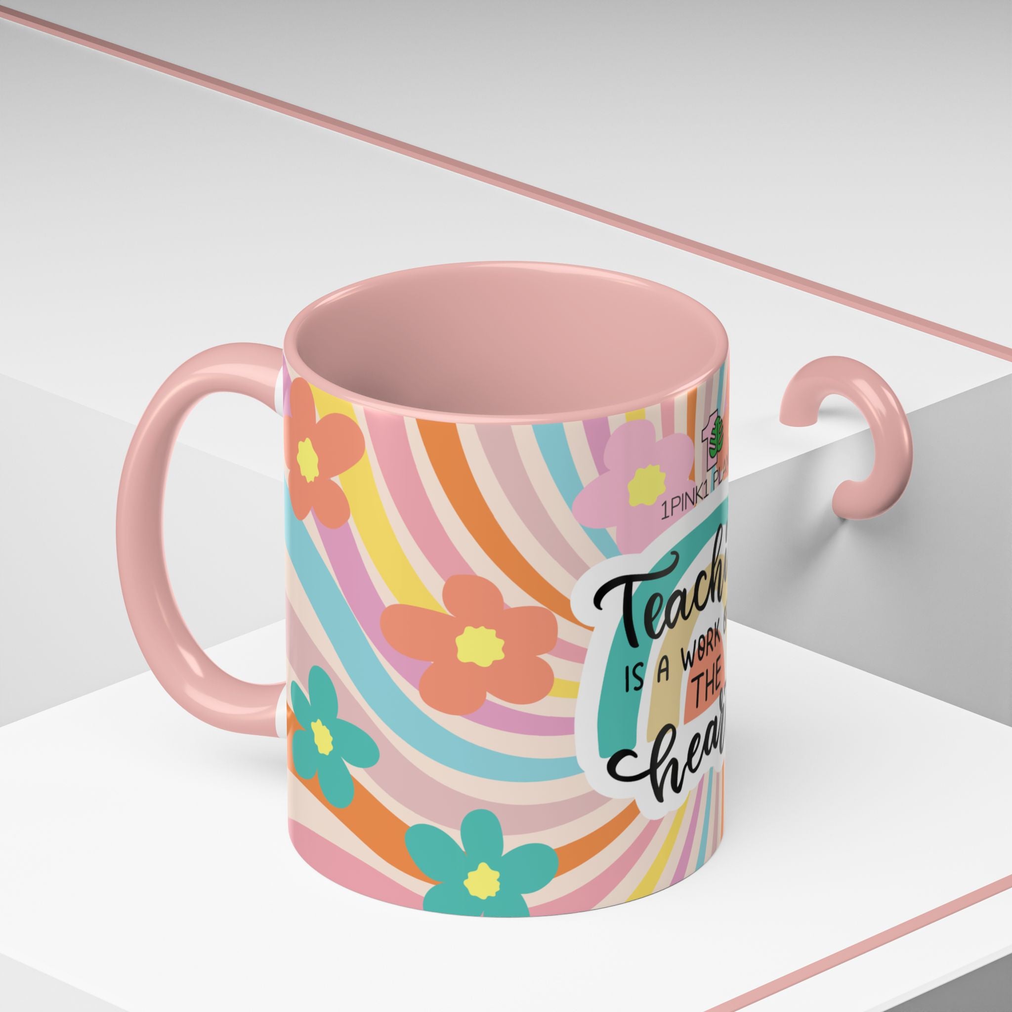 Coffee Mug - Pink Accent, Teaching