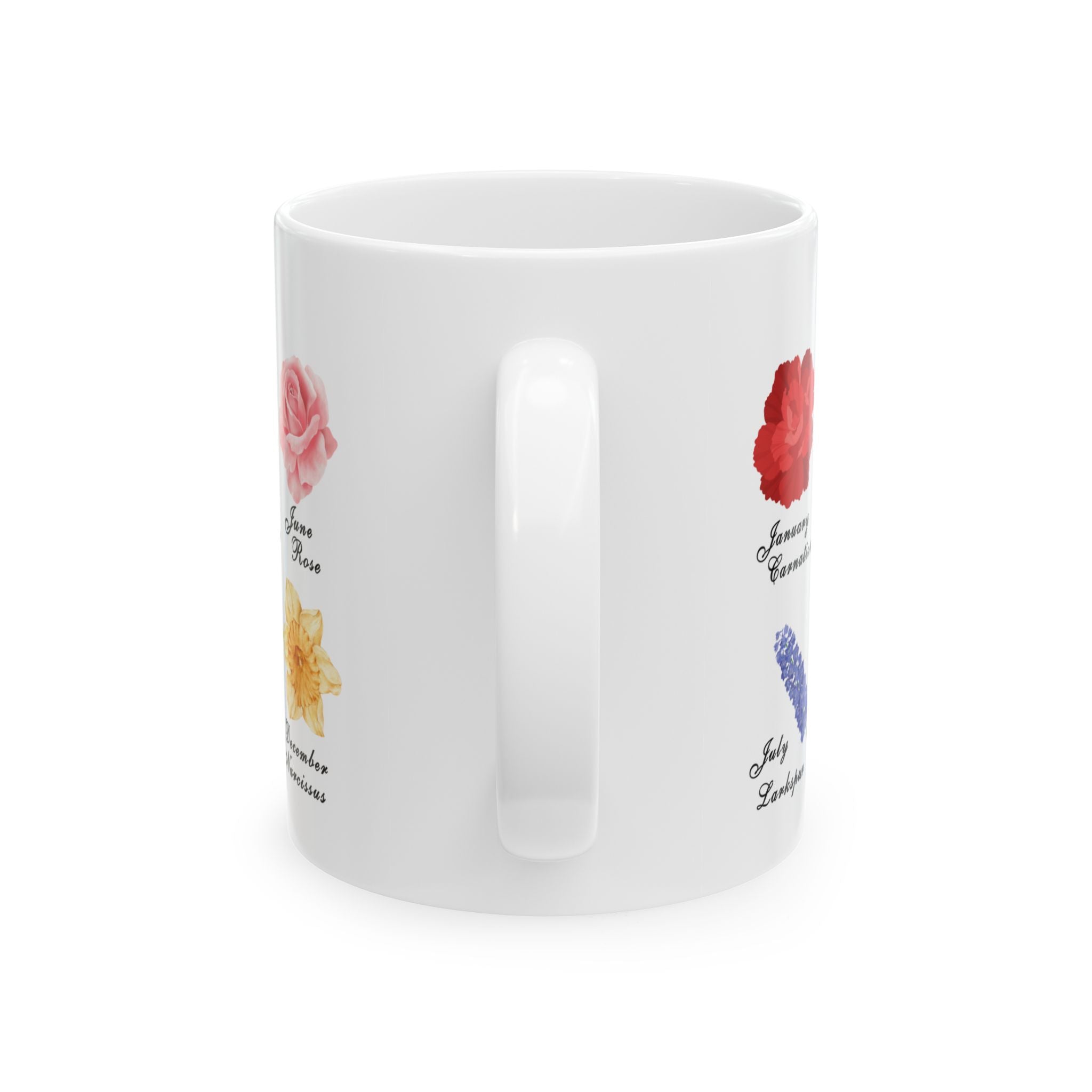 Ceramic Coffee Mug: 11oz Birth Flowers