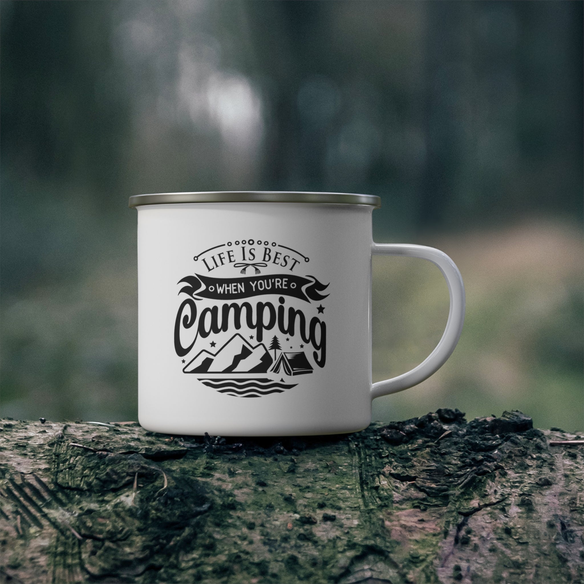 Lightweight Mug - 12oz, Life Is Best When You're Camping