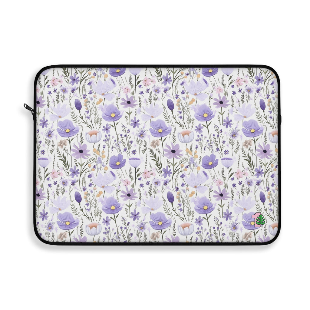 15" Laptop Sleeve - Purple Floral Travel Case