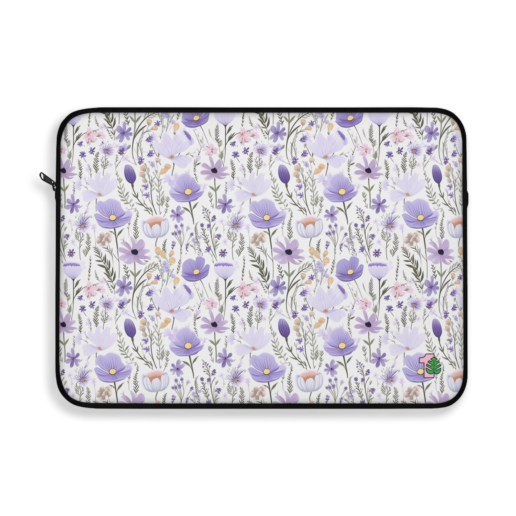 15" Laptop Sleeve - Purple Floral Travel Case