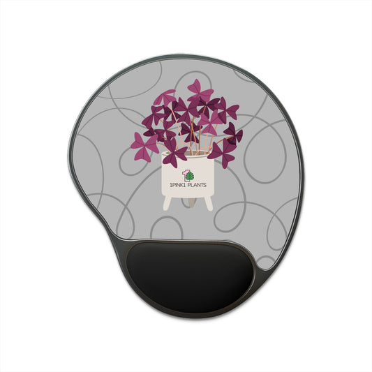 Houseplant Mousepad Oxalis Triangularisa Mouse Pad With Wrist Rest House Plant Lover Gifts