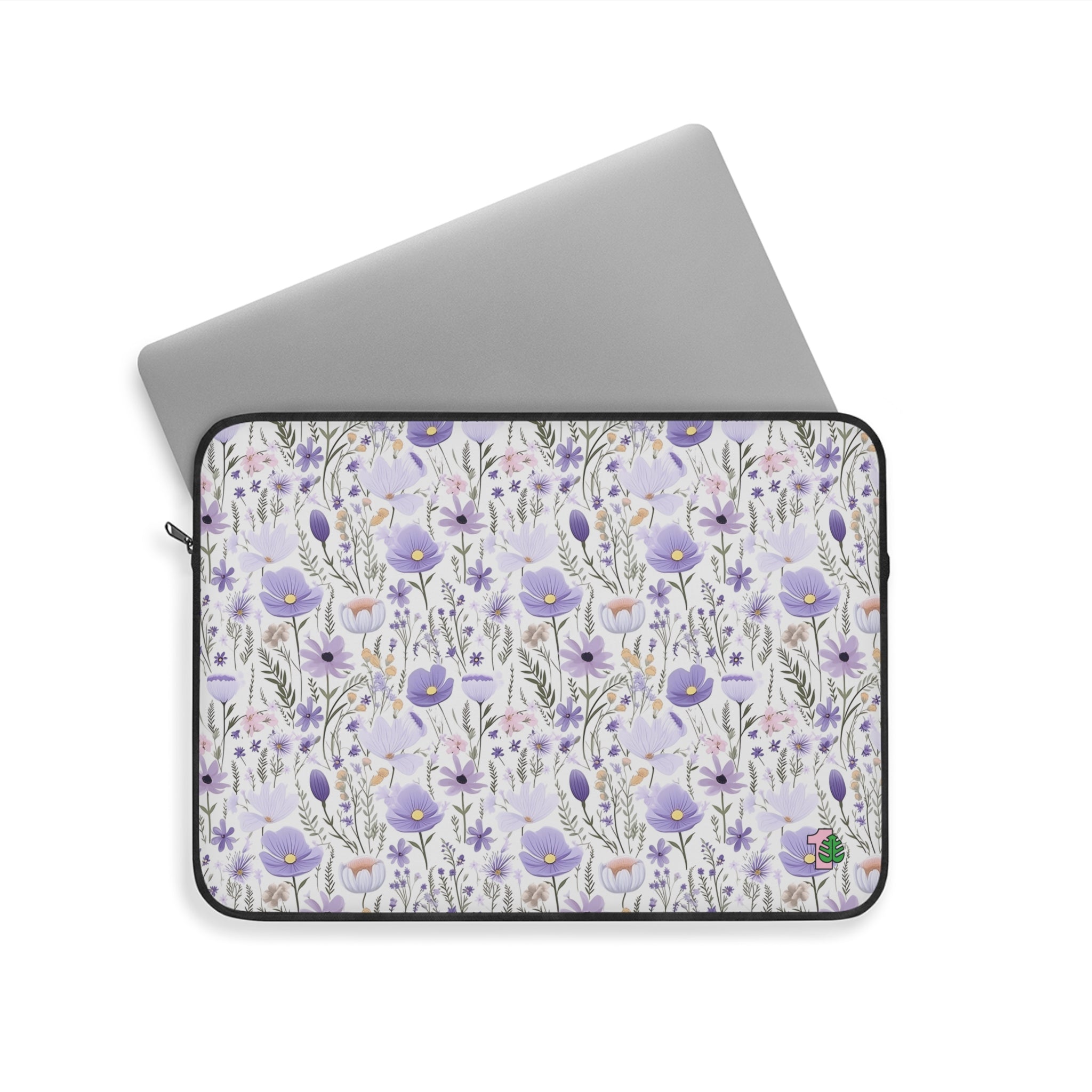 15" Laptop Sleeve - Purple Floral Travel Case