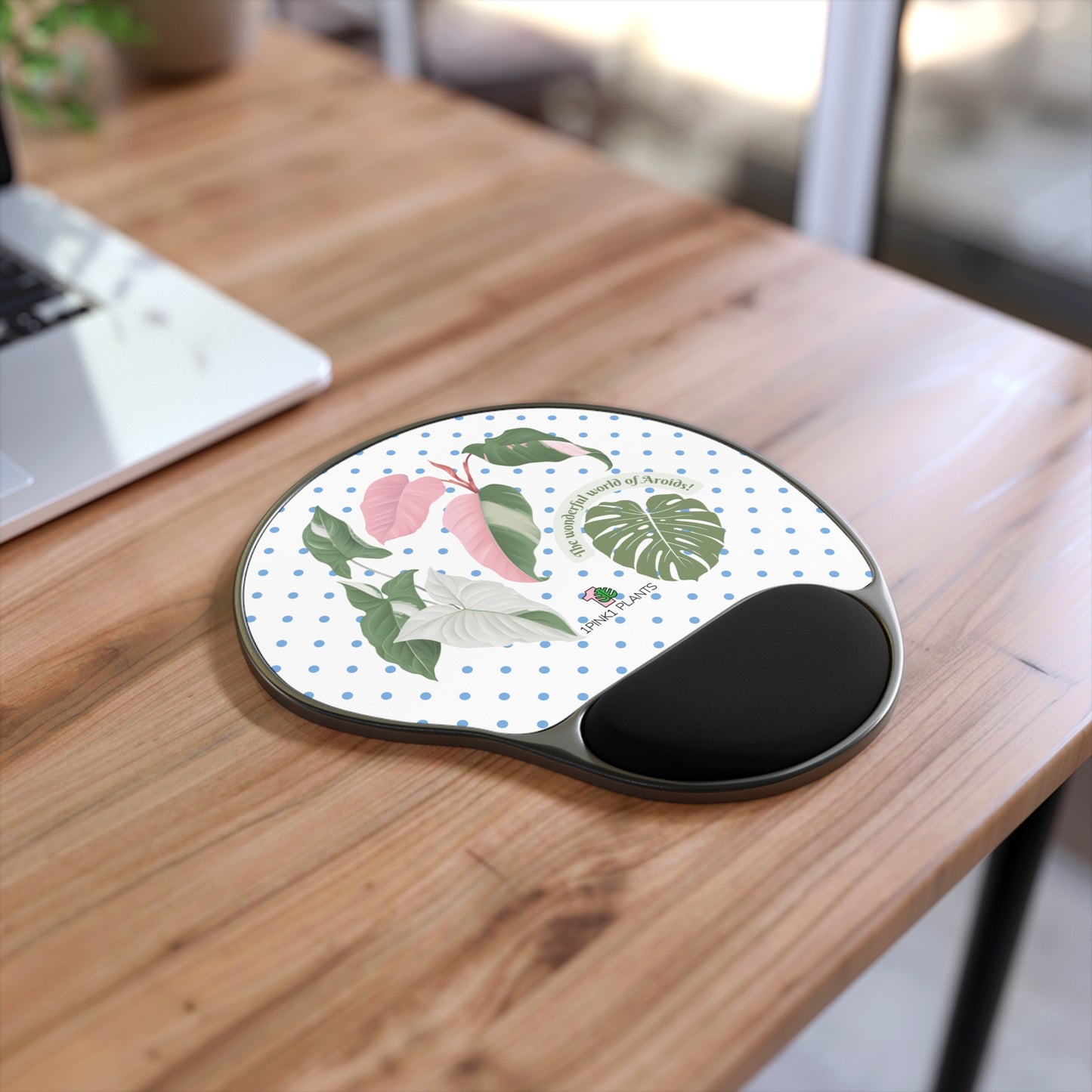 Ergonomic Memory Foam Mouse Pad, The Wonderful World of Aroids Print Mouse Pad
