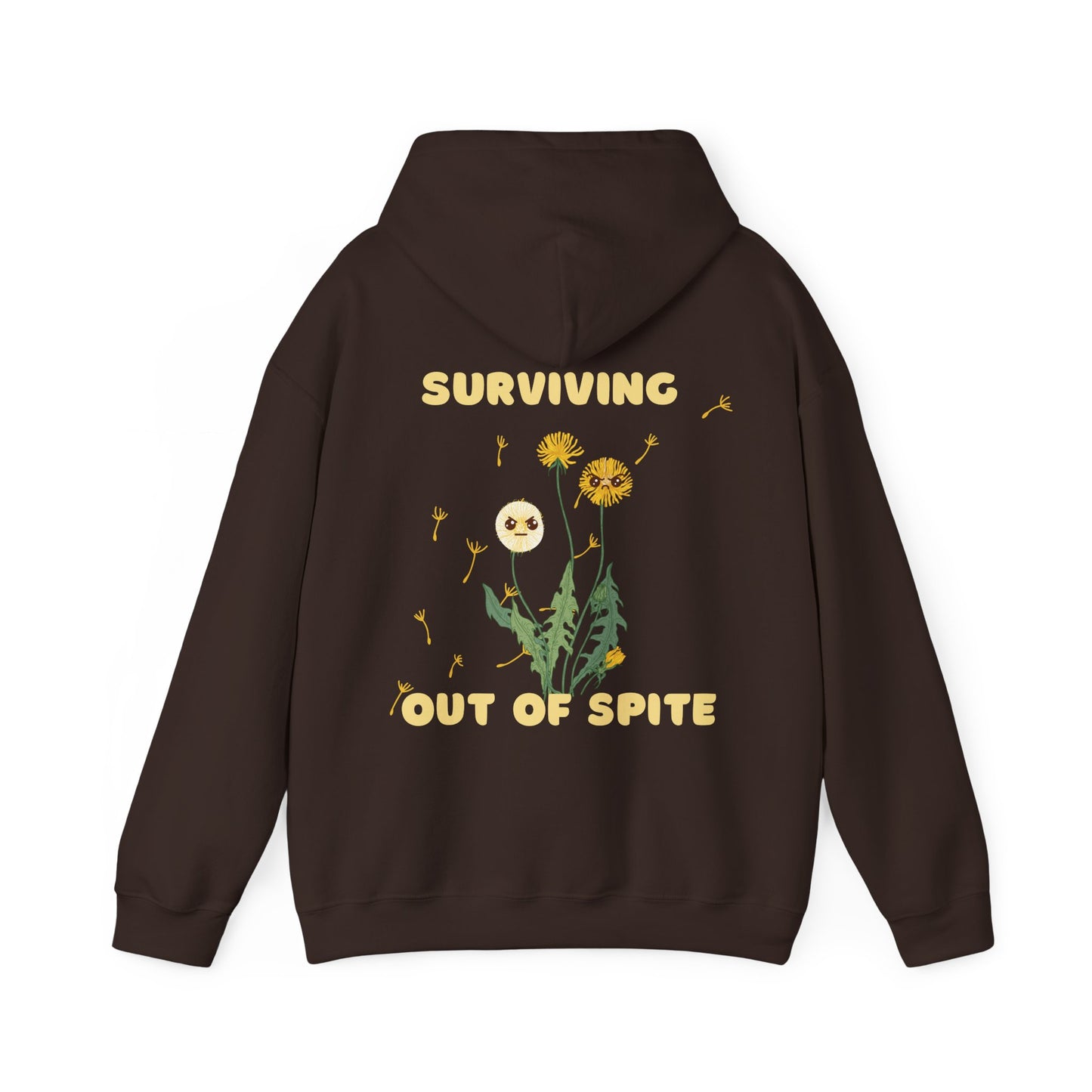 Surviving Out Of Spite Hooded Sweatshirt, Funny Pullover Sweatshirt, Witty Plant Hooded Sweatshirt, Hooded Sweatshirt For Plant Lovers