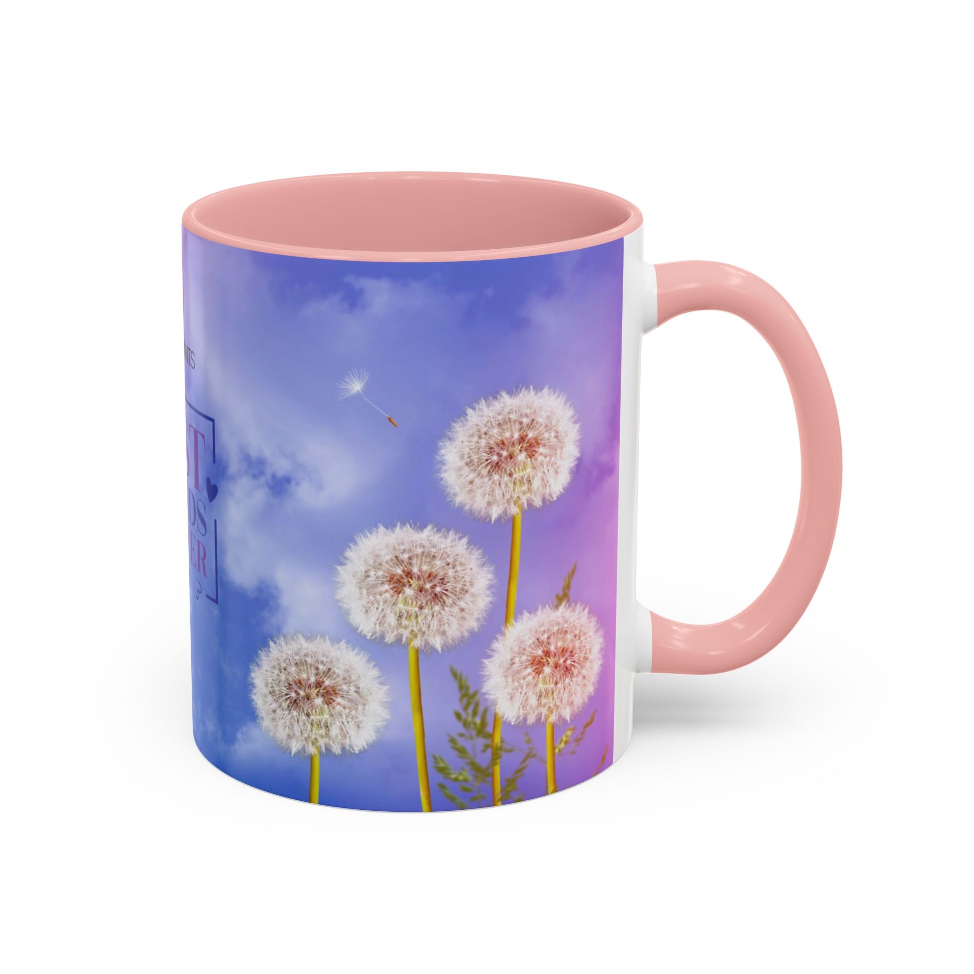 mug with dandelions