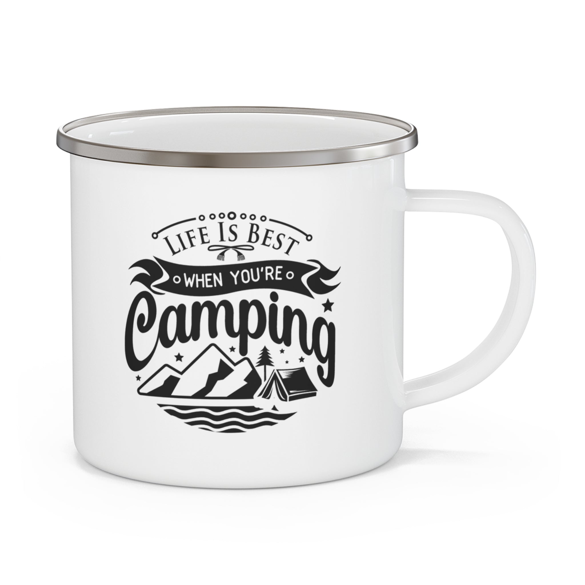 Lightweight Mug - 12oz, Life Is Best When You're Camping