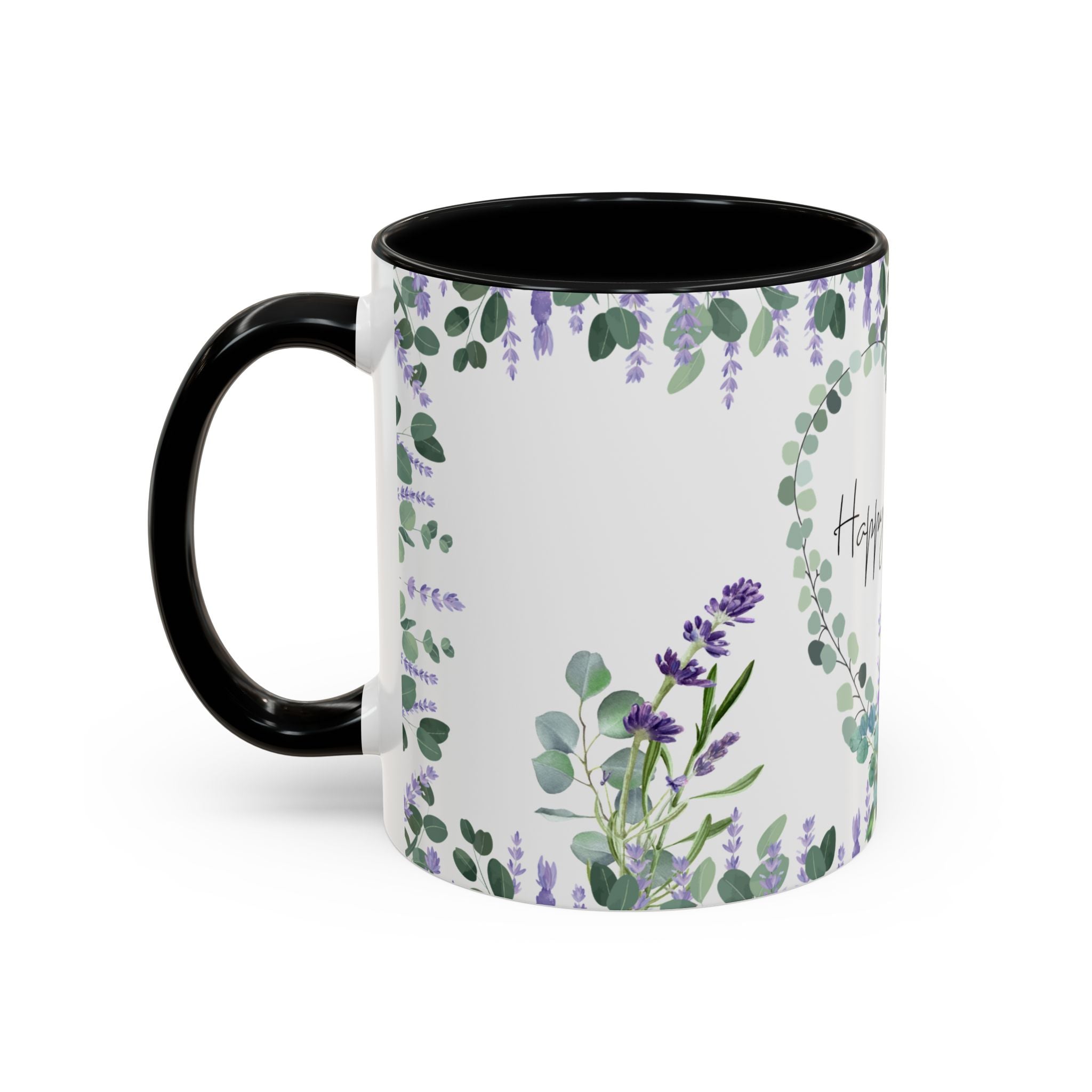 Coffee Mug - Black Accent, Happy Birthday