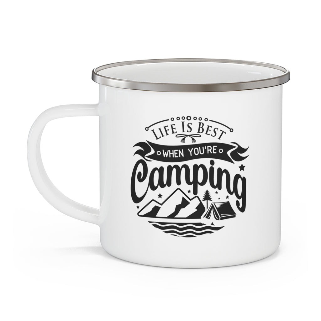 Lightweight Mug - 12oz, Life Is Best When You're Camping