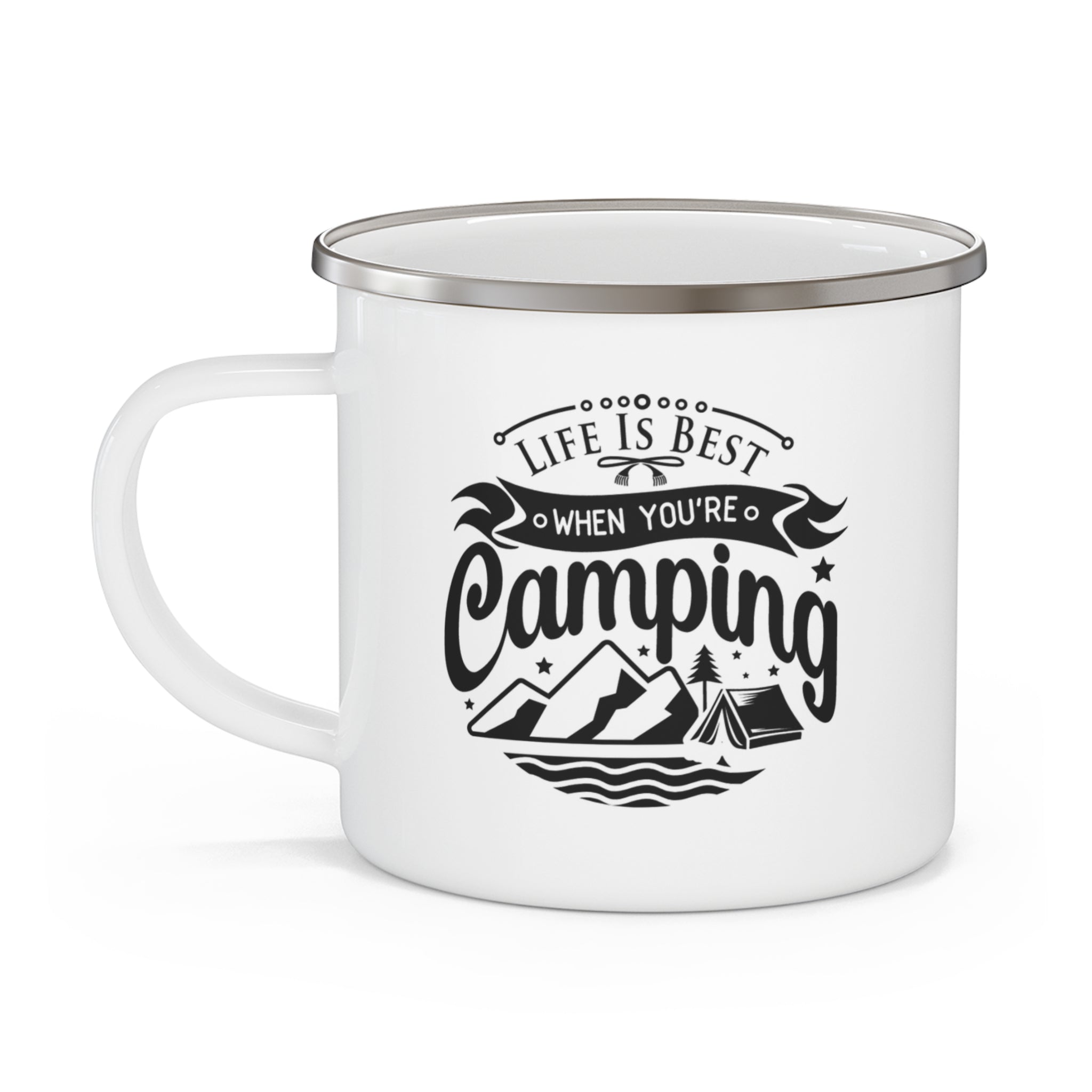 Lightweight Mug - 12oz, Life Is Best When You're Camping