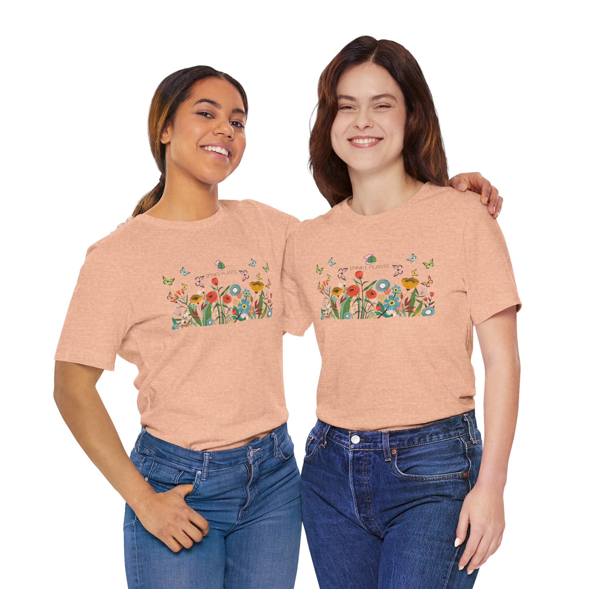 Two college students wearing garden shirts