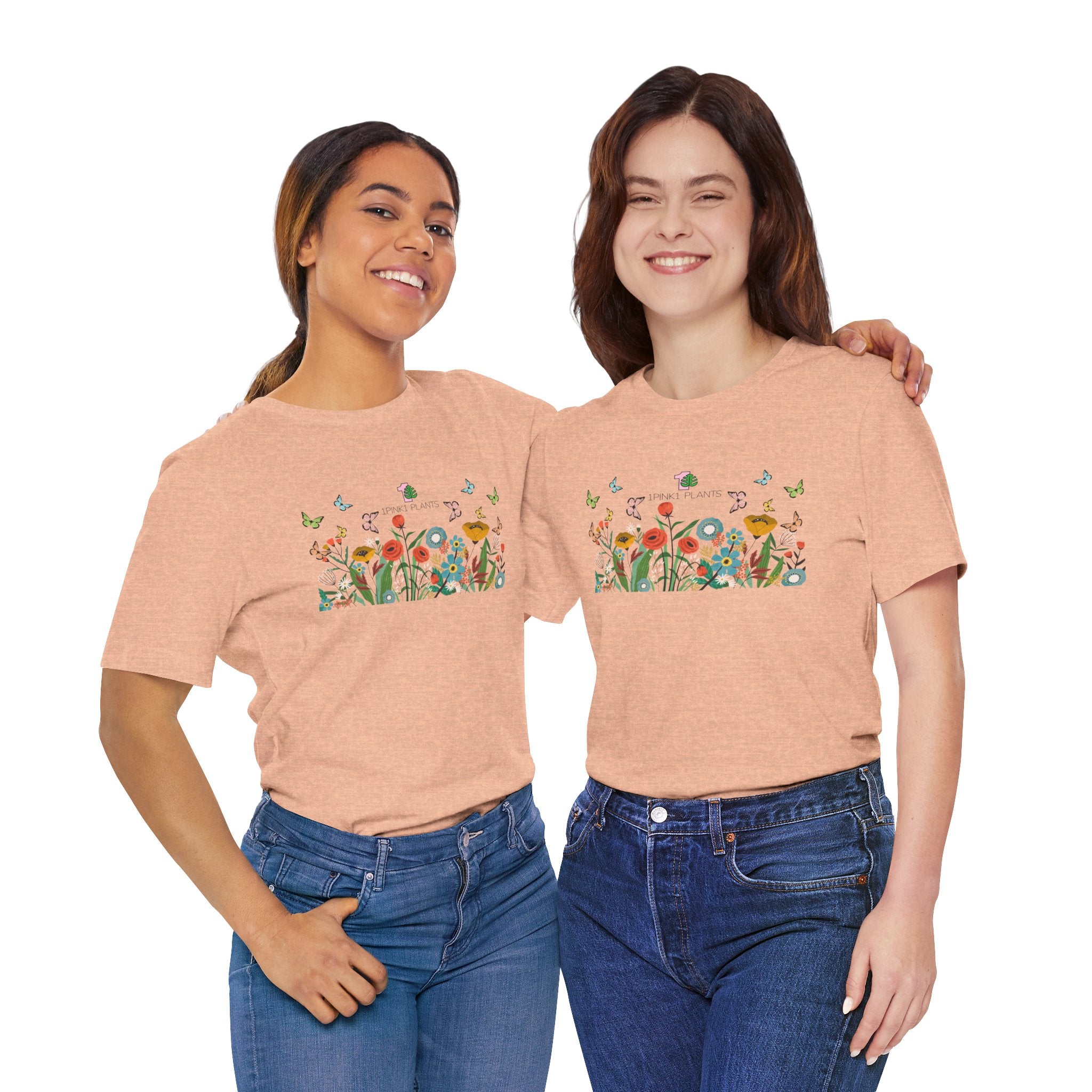 Two college students wearing garden shirts