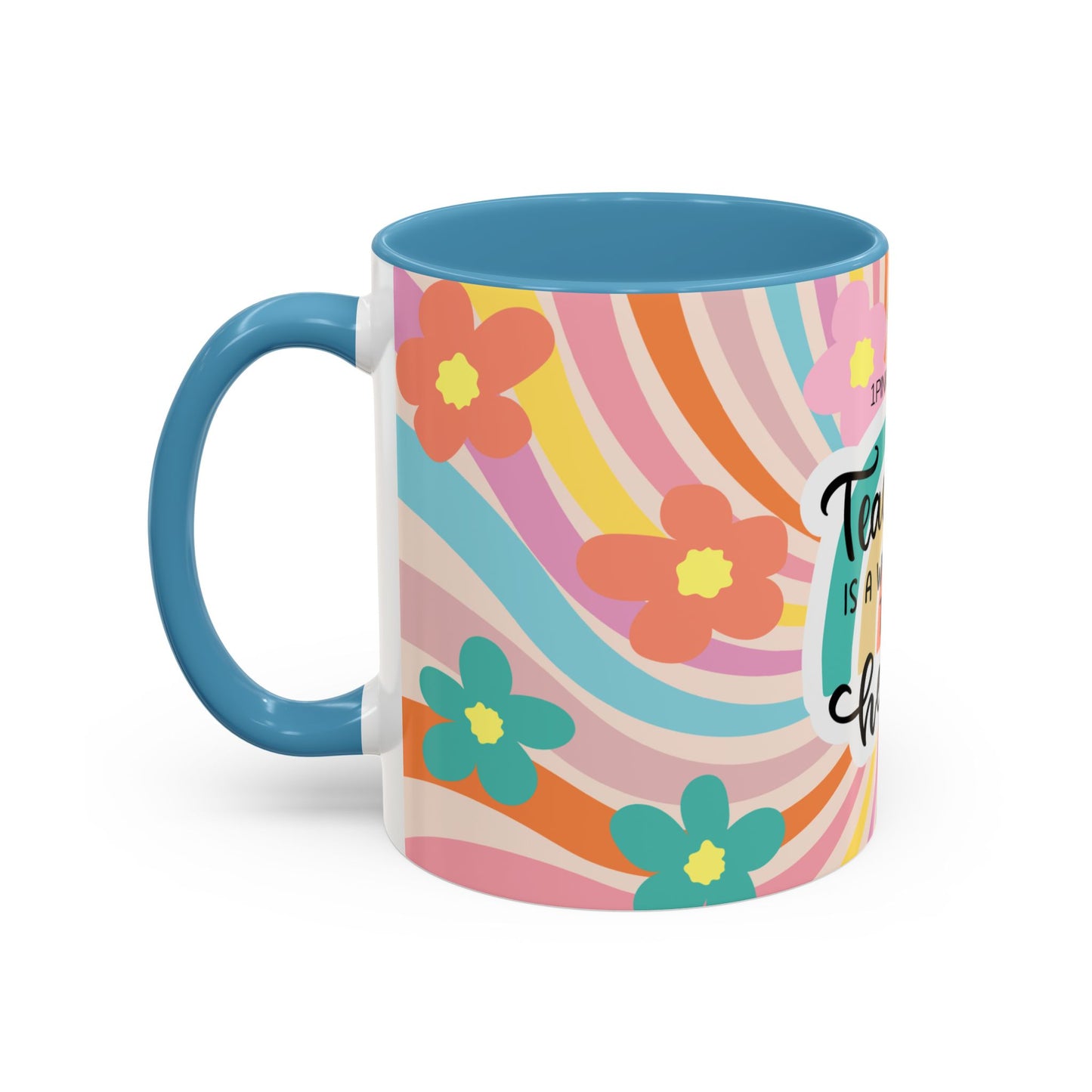 side view picture of a teacher mug