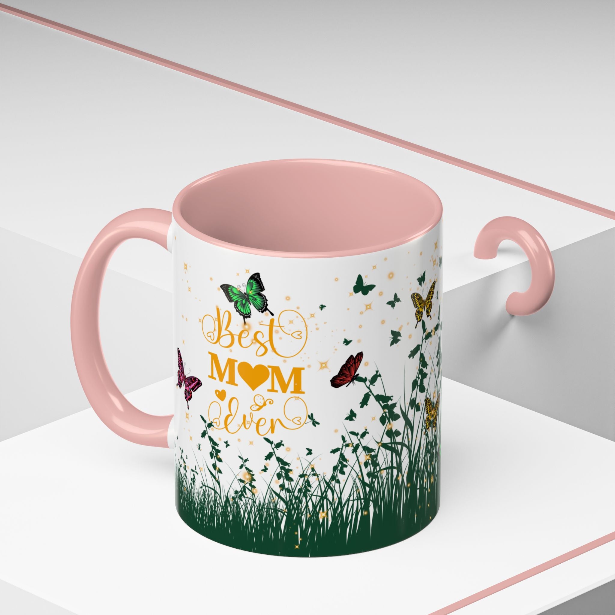 Coffee Mug - Pink Accent, Best Mom Ever