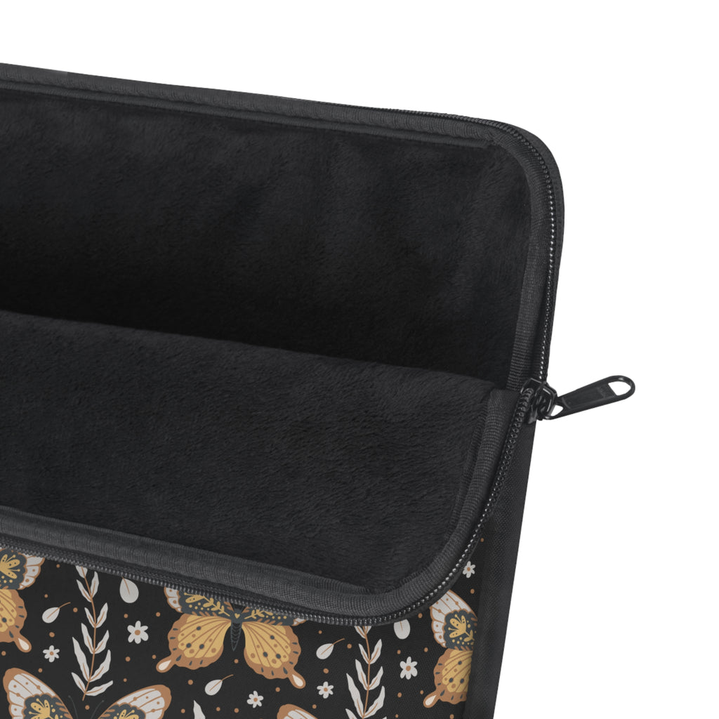 15" Laptop Sleeve - Black Boho Butterfly