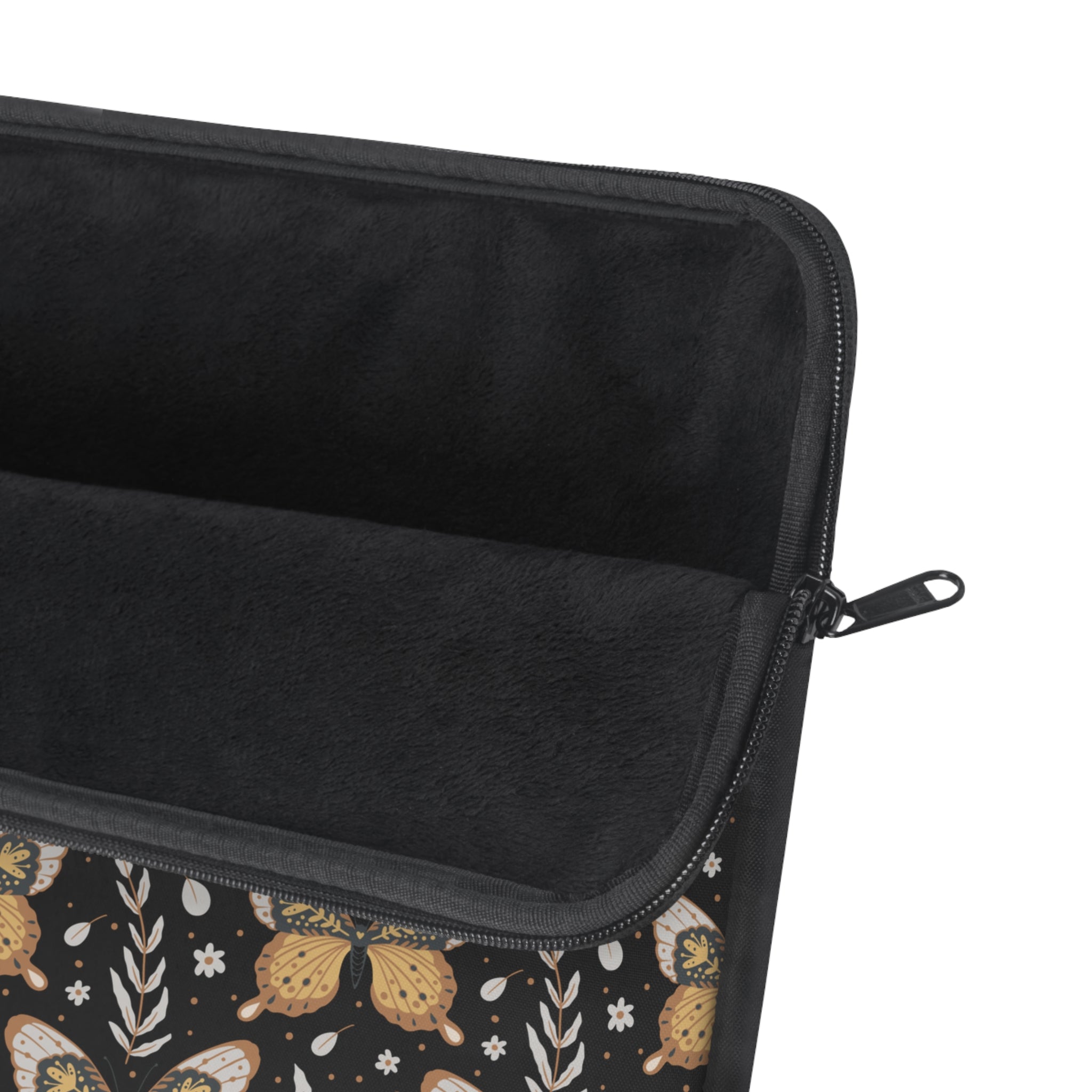 15" Laptop Sleeve - Black Boho Butterfly