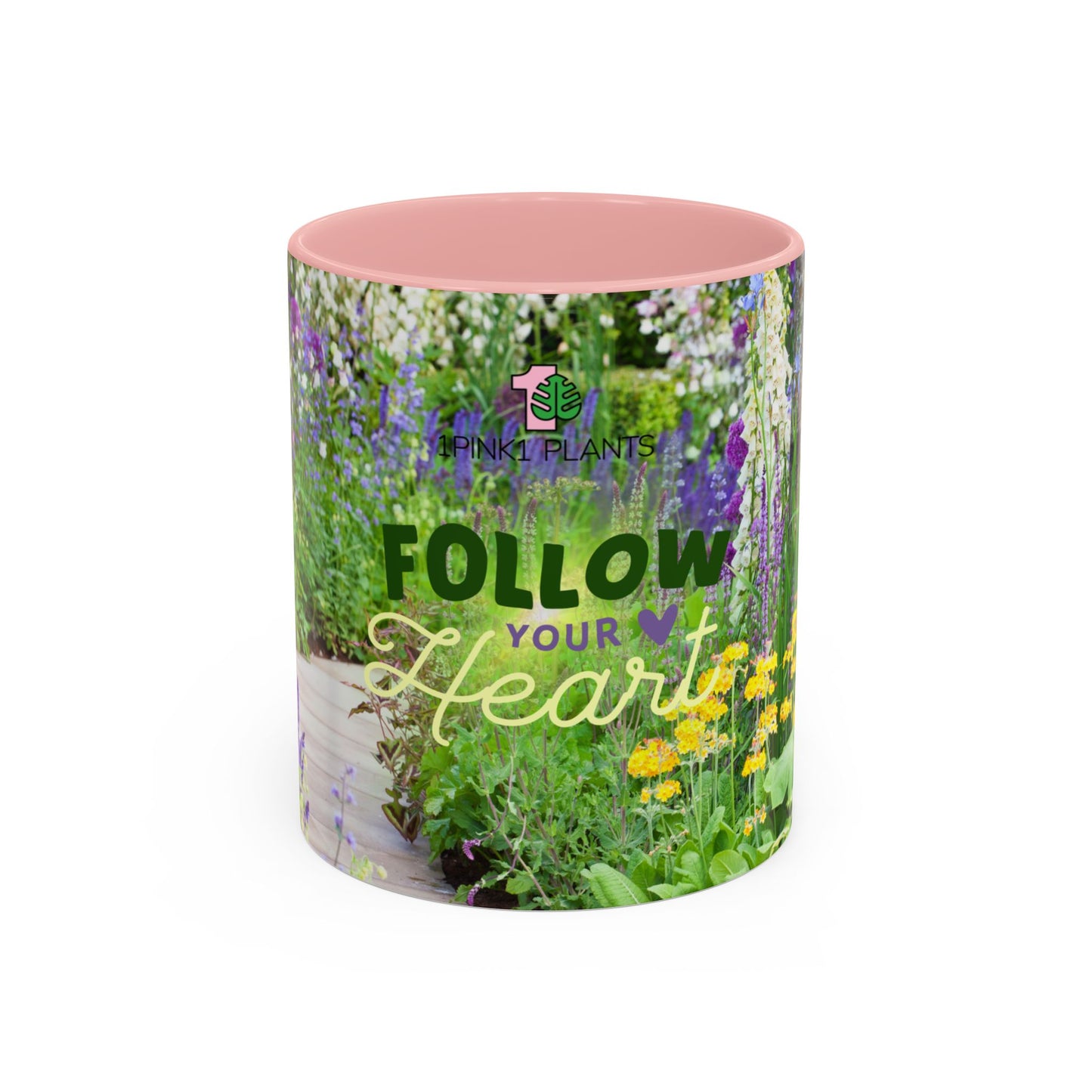 Follow Your Heart Coffee Mug, Garden Accent Coffee Mug, Plant Mug, Cute Gift For Friend