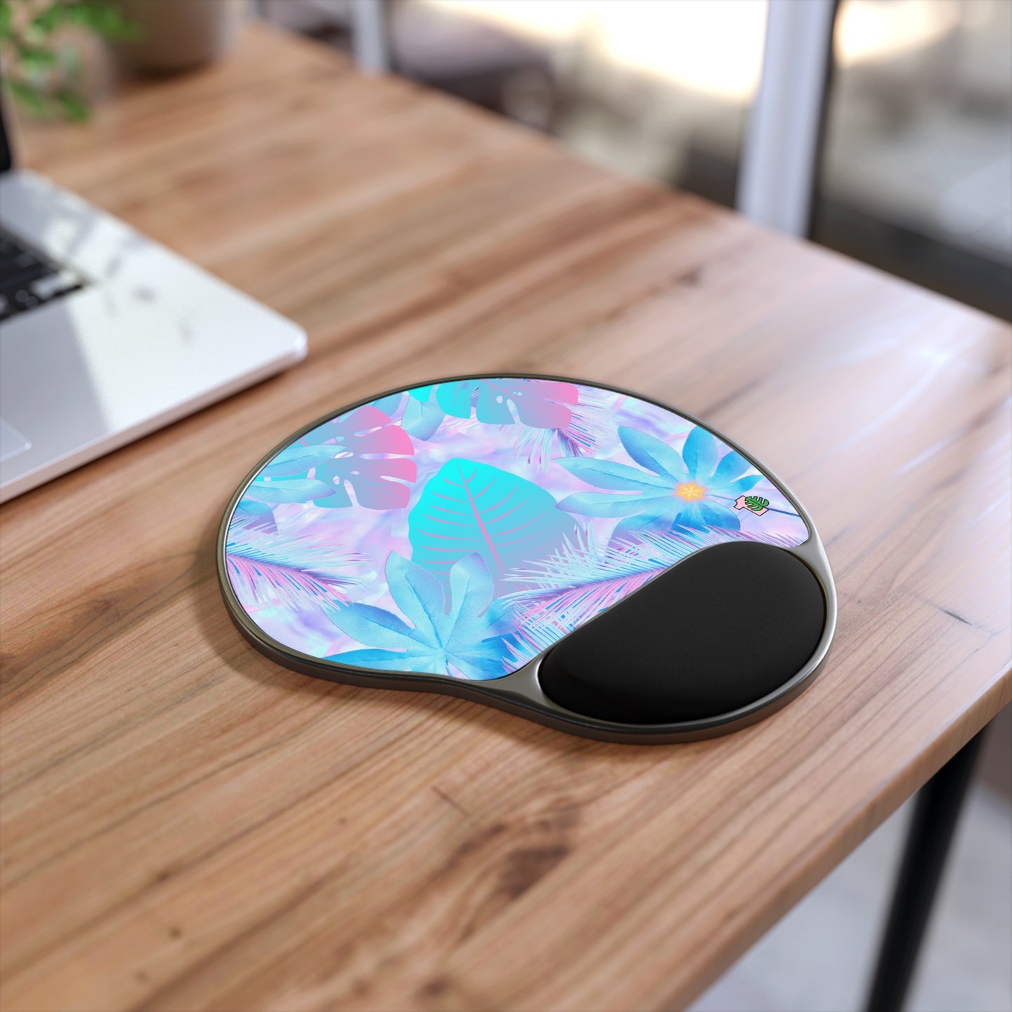 Tropical Oasis Mouse Pad With Wrist Rest Home Office Desk Accessory Mousepad