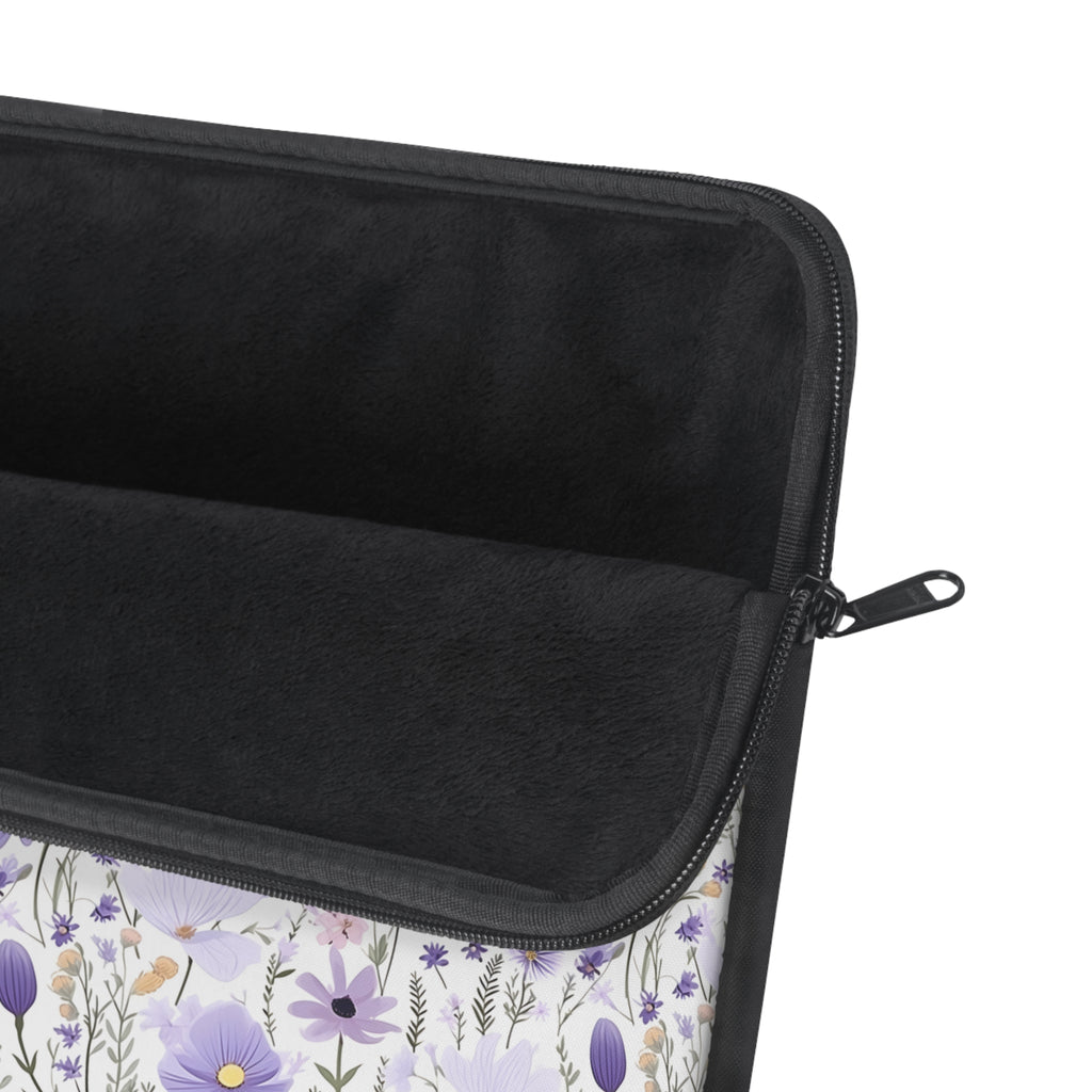 15" Laptop Sleeve - Purple Floral Travel Case