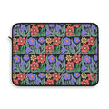 Botanical Print Laptop Sleeve: 15" Colorful Floral Pattern Padded Pouch