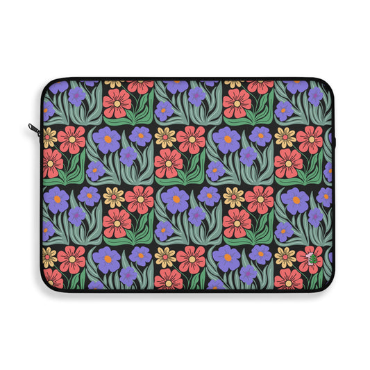 Floral Botanical Laptop Sleeve Water Resistant Computer Case Office Essentials Portable Computer Pouch Friend Gift Idea