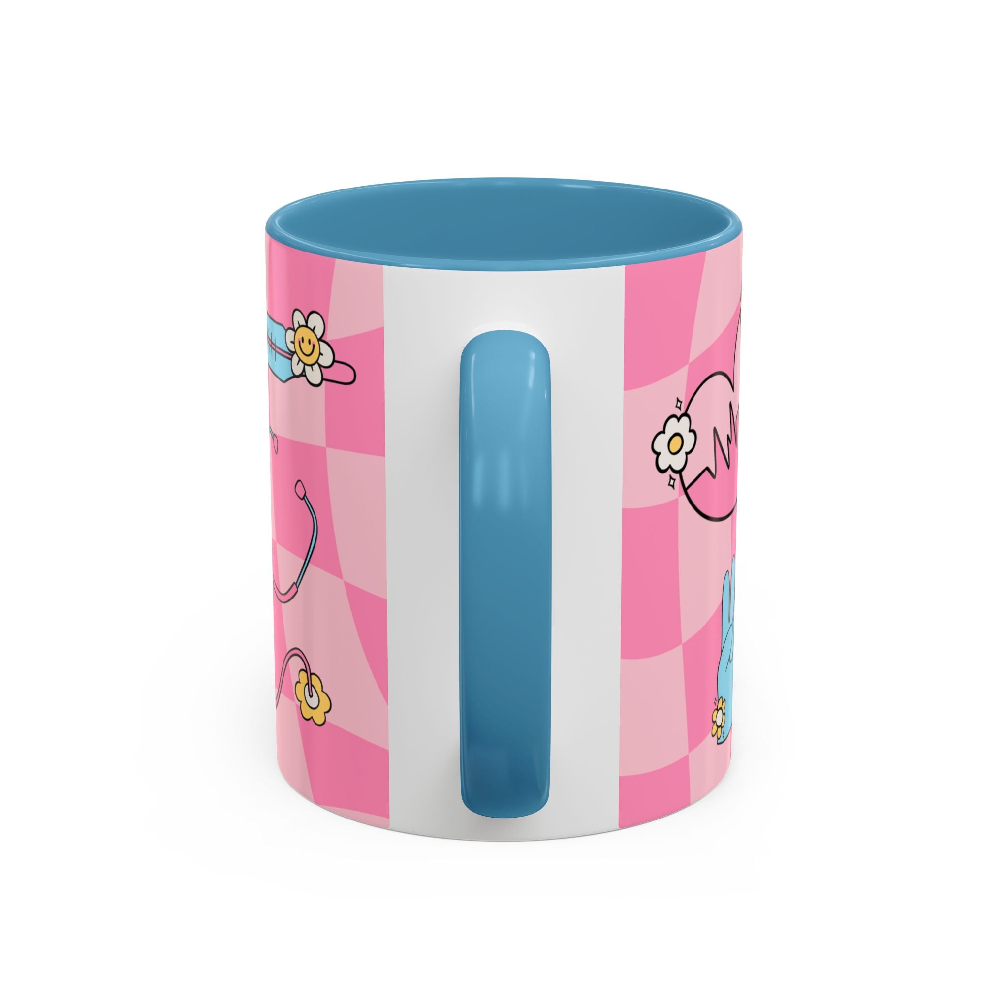 Coffee Mug - Light Blue Accent, Retro Nurse