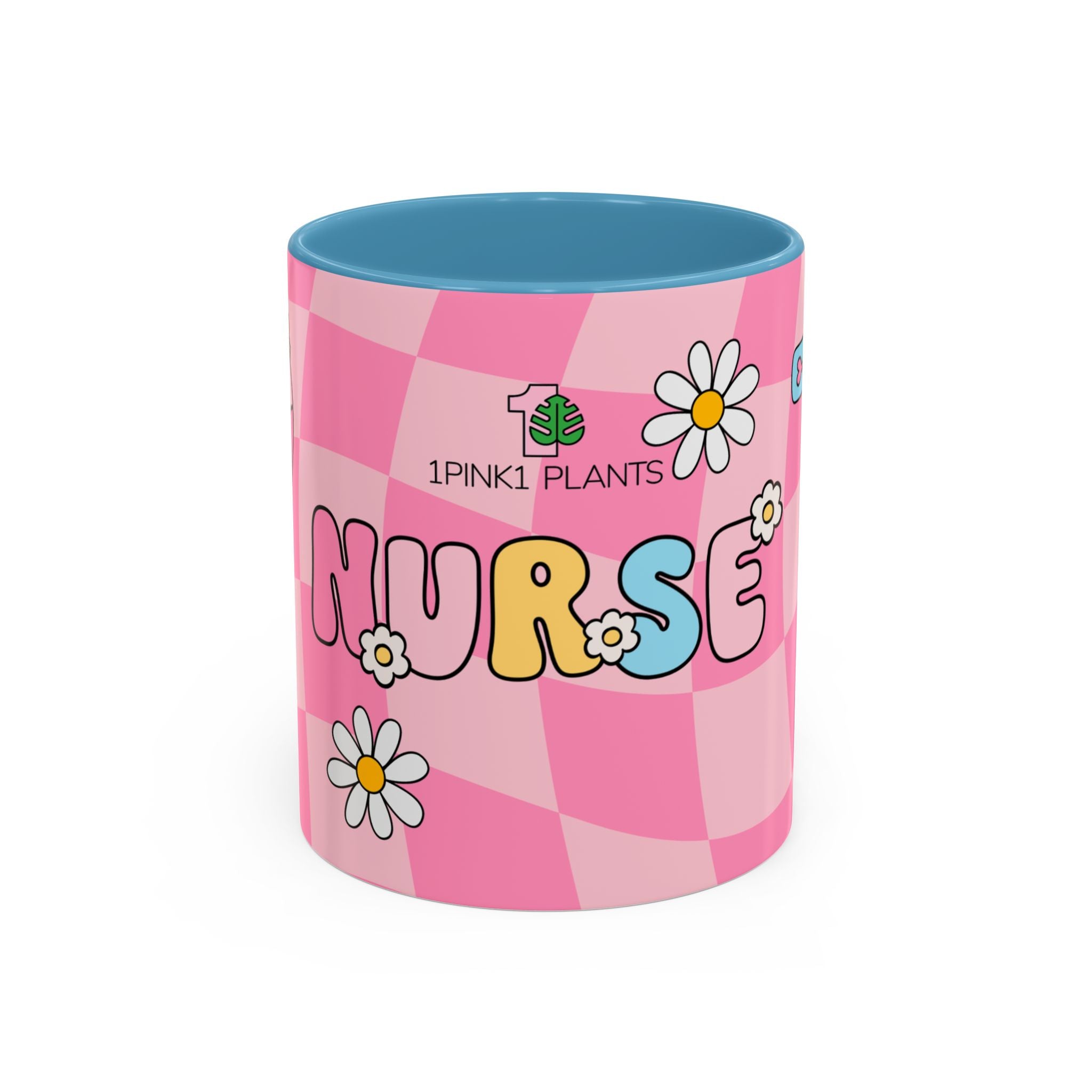 Coffee Mug - Light Blue Accent, Retro Nurse