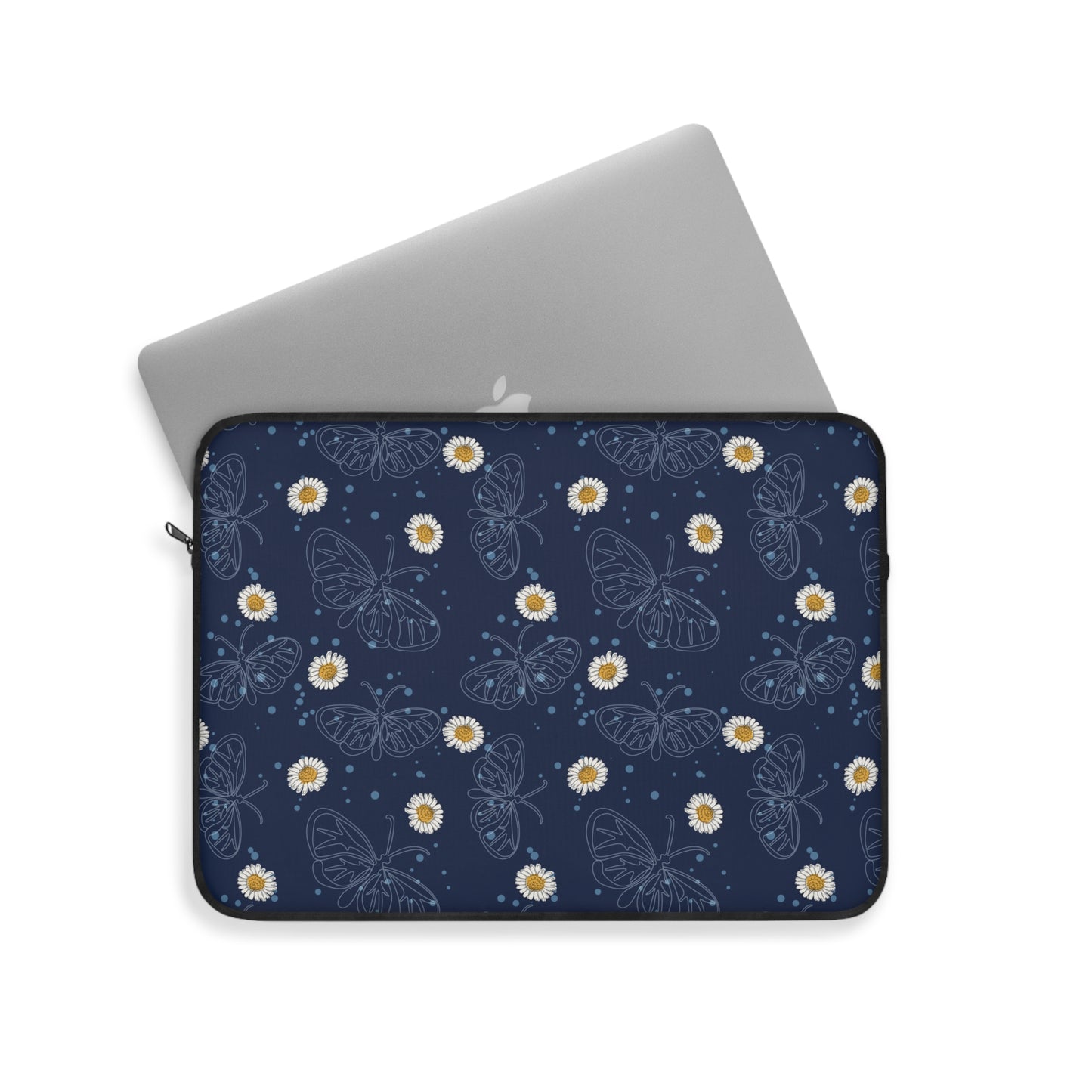 Daisies Laptop Sleeve Butterfly Laptop Case Cute Flower Computer Cover Back to School