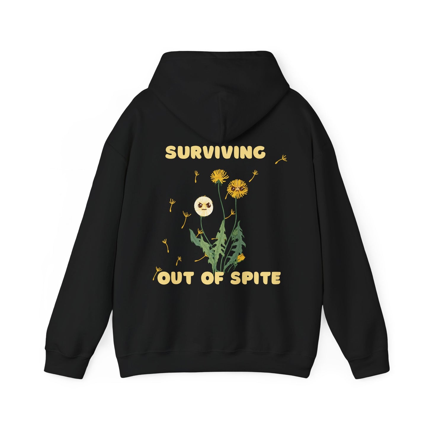 Surviving Out Of Spite Hooded Sweatshirt, Funny Pullover Sweatshirt, Witty Plant Hooded Sweatshirt, Hooded Sweatshirt For Plant Lovers