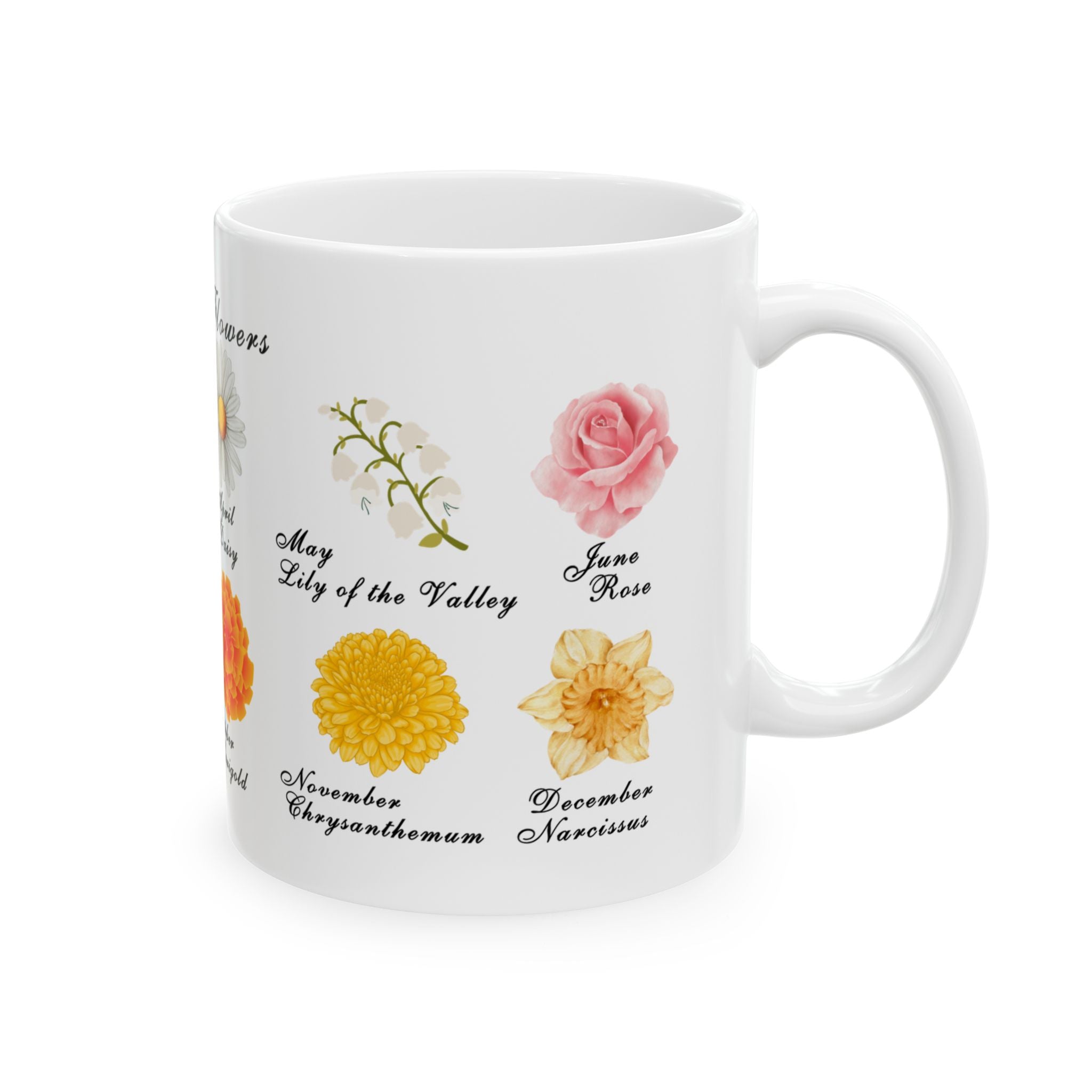 Ceramic Coffee Mug - Birth Flowers