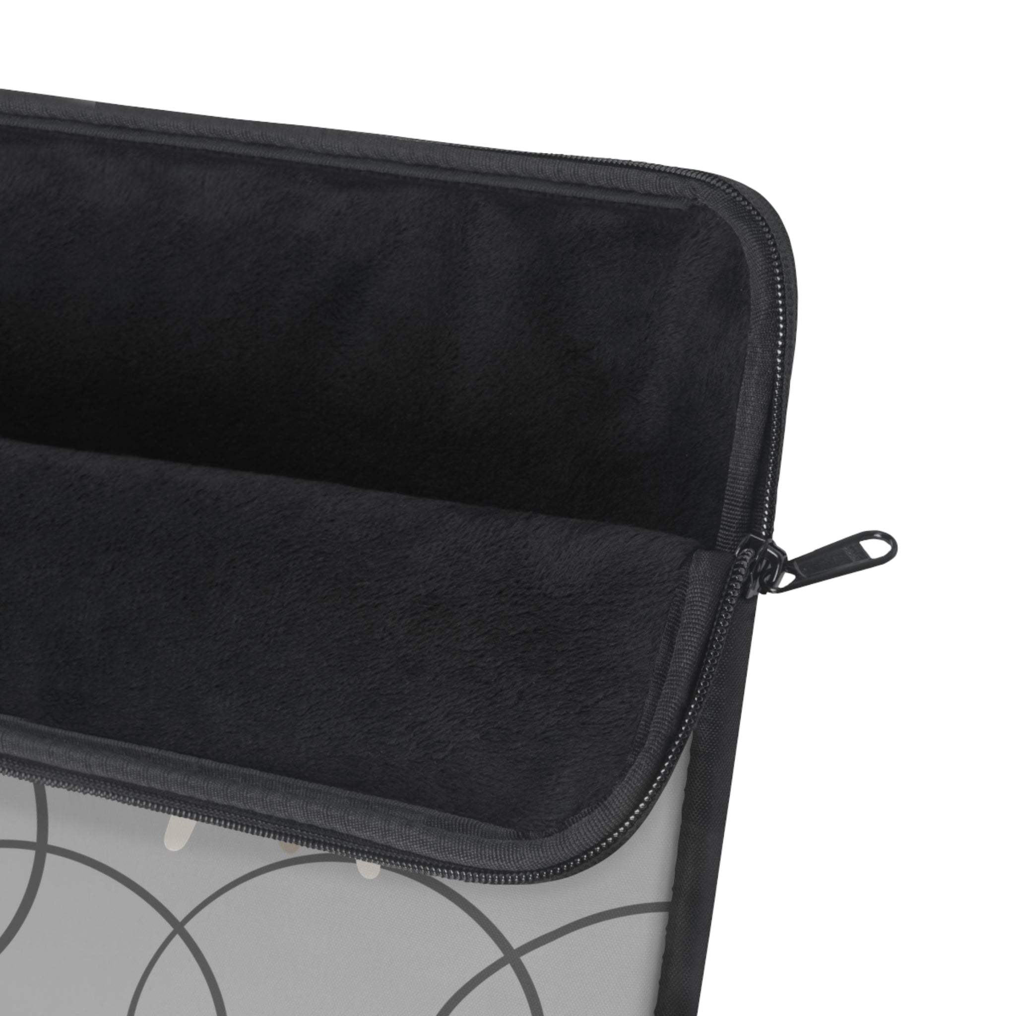 a laptop sleeve with a padded fleece interior. 