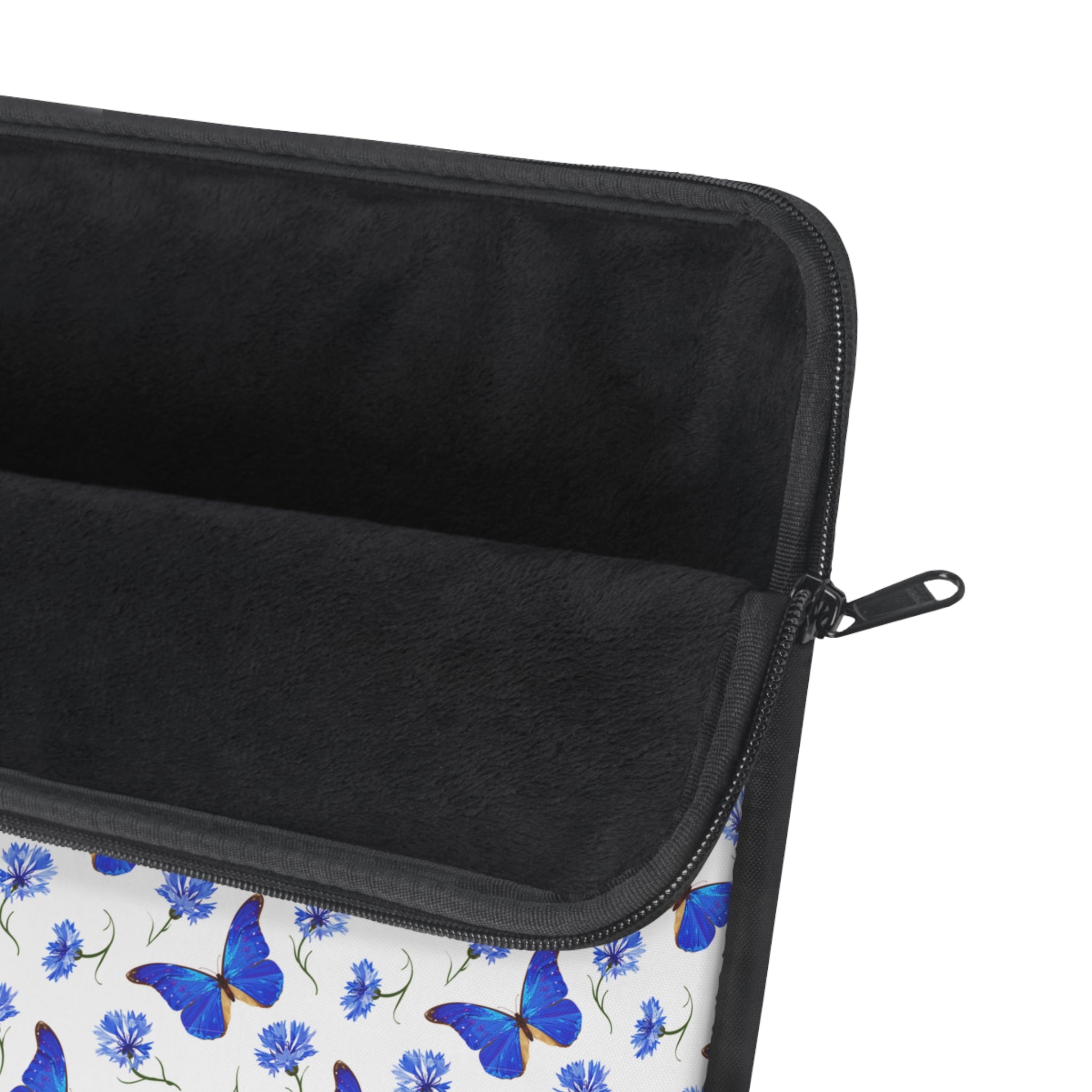 15" Laptop Sleeve - Blue Flowers and Butterflies