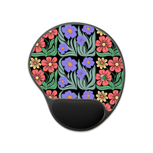 Floral Botanical Mouse Pad With Wrist Rest Home Desk Accessory Floral Mousepad Gifts For Friend