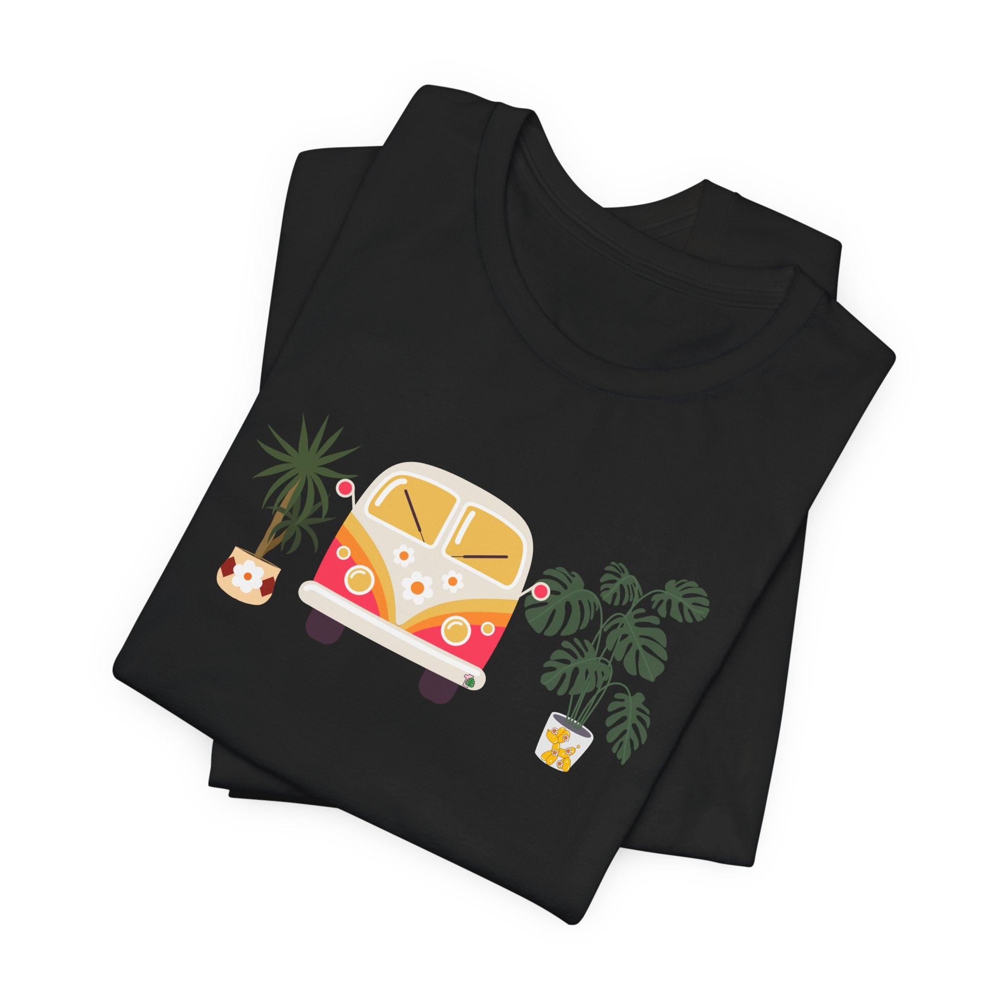 picture of a cool groovy tshirt with plants