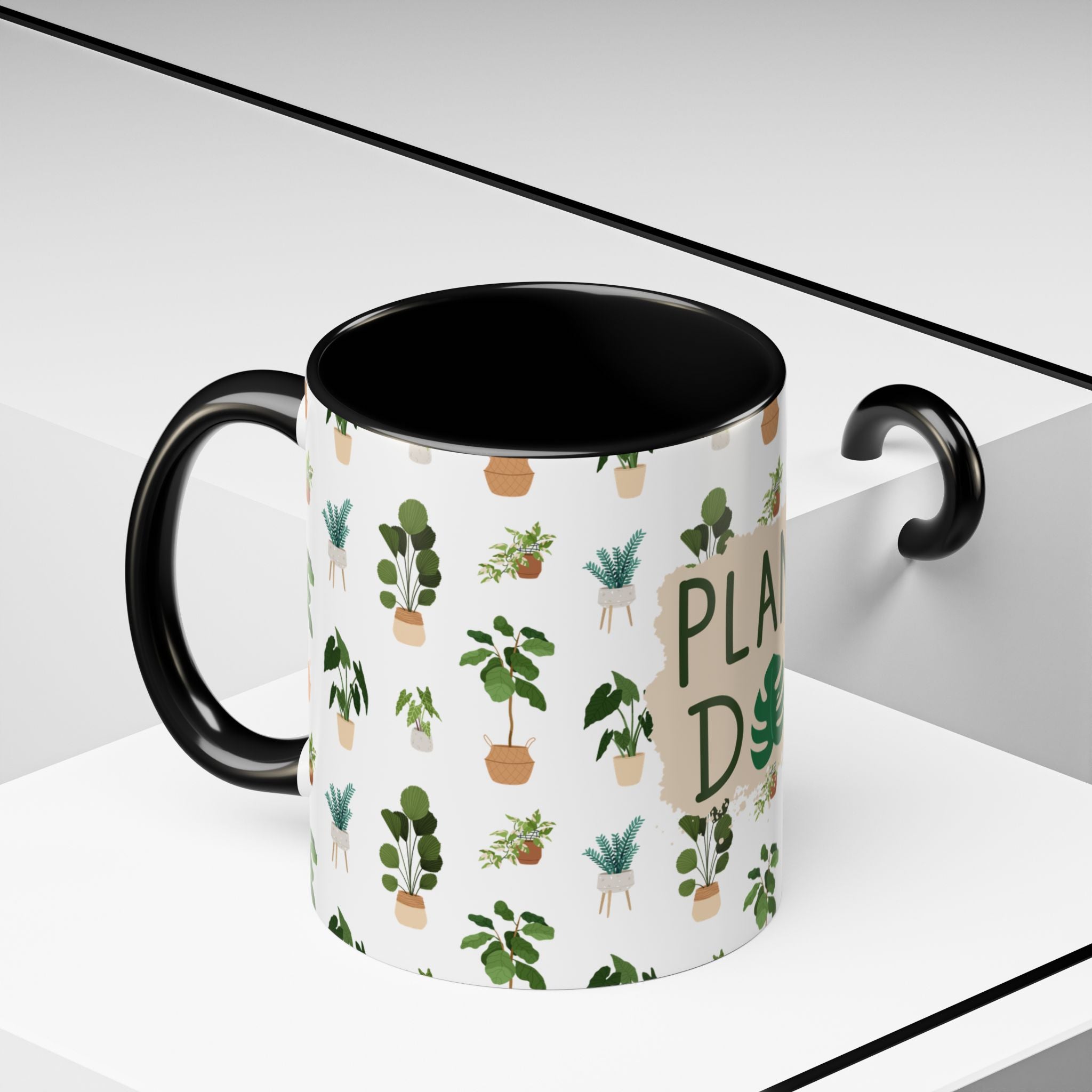 Coffee Mug - Black Accent, Plant Dad