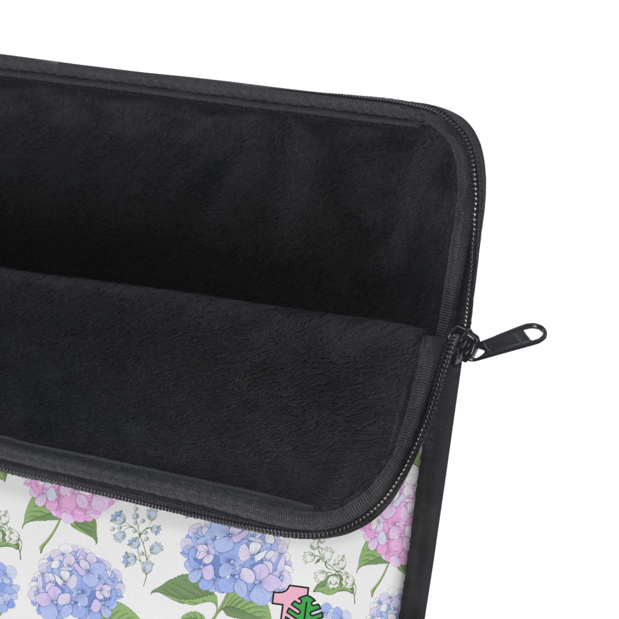 Floral patterned case with a black interior